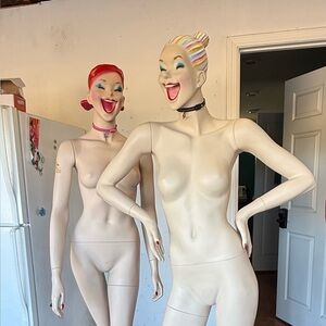 Lady Lulu vintage Mannequin with bright hair and eye lashes